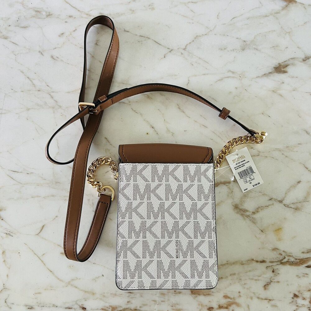 MICHAEL KORS Jet Set Charm Vanilla Luggage Small Phone Crossbody Bag - Picture 6 of 8